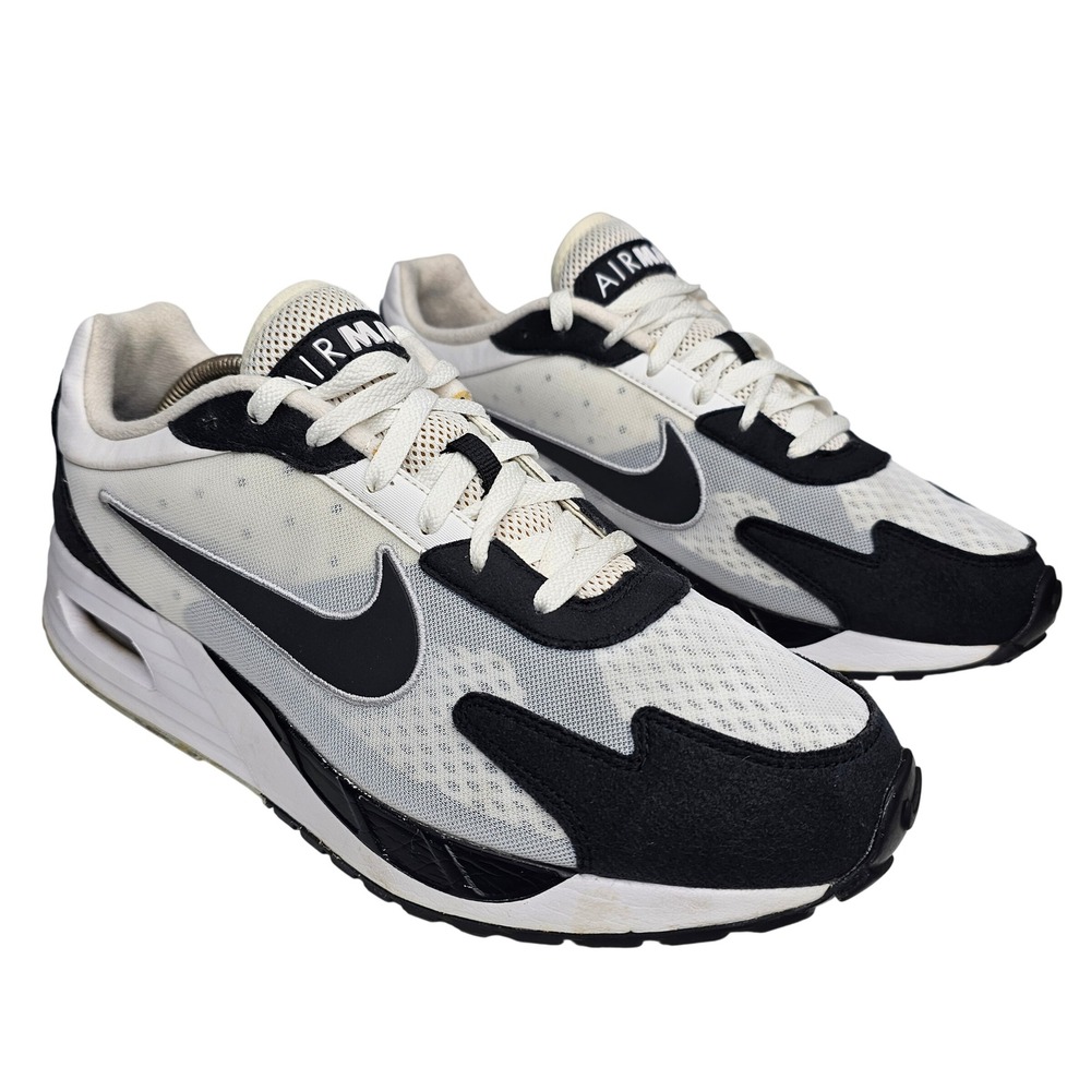 Nike Air Max Solo Mens 12 White Black Sneaker DX3666-100 Low Top Lifestyle